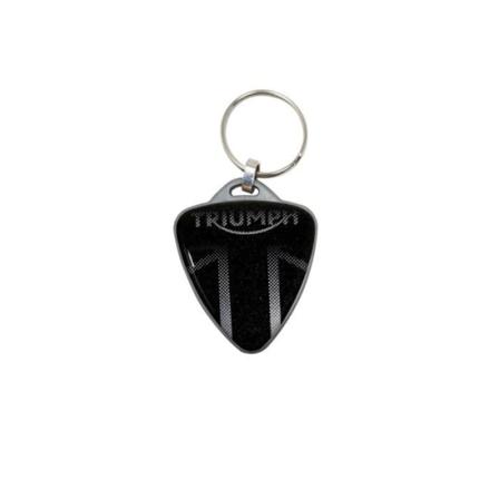 Triumph Shield Motorcykel nøglering, sort og sølv