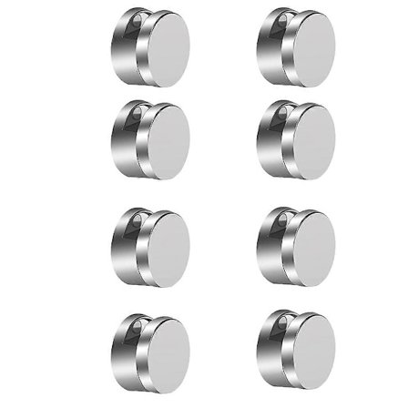 Ramfri Spejl Monteringsbeslag Kit Spejlholdere Klemmer Rund Form Dobbeltskrue Fiksering Spejl Glas (FMY)