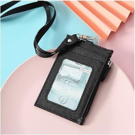Märke Lanyard, Kortfodral för Lanyard, 3st Läder Id-fodral Halsband Lanyard Mynt Pengar Nyckel Kreditkortsfodral Plånbok Student Buss Kort Väskor 