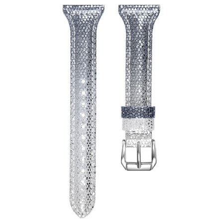 Huawei Watch GT 2e / GT 2 46mm klockarmband i koskinnläder med gradientfärg - Silver / Svart