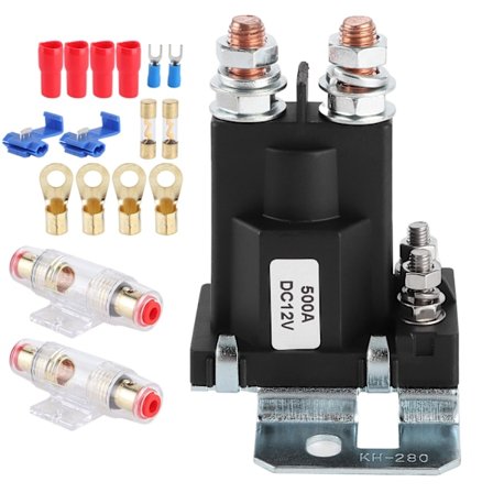DC Relæ 12V/500A Sikringsholder 100A Sikringer Dobbelt Batteri Opladningsisolatoren til Bil RV Yacht