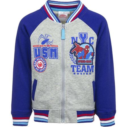 Spiderman Sweatshirt Med Dragkedja Röda Ärmar 128 (ca 8år)