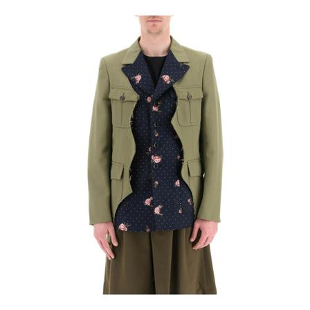 Comme des Garçons blazer with contrast layer Grøn, Herre Herrejakker