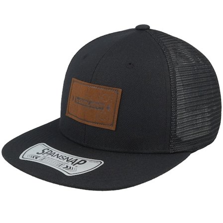 Bauer - Negro trucker Gorra - Leather Patch Sr Black Snapback @ Hatstore