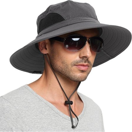 Unisex Solhatt, Vanntett Bredbremmet Bøttehatt Sammenleggbar Boonie Hatt for Fiske Vandring Hagearbeid Safari Strand