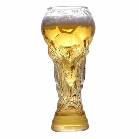 Fotbollsdesignöl 450ml Transparent Glas Fotbollscup