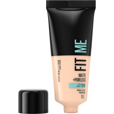 Maybelline New York Fit Me Matte & Poreless Foundation 101 True Ivory, Makeup, Ansigt, Foundation