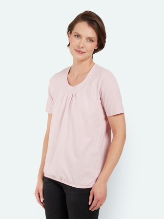 BRANDTEX - Kortærmet T-shirt - Rosa - Elastik i Taljen