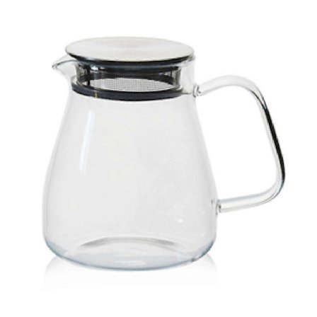 Gennemsigtig tekande i glas med filterlåg, multifunktionel, stilfuld tebrygningskande, housewarming-gave [DB]
