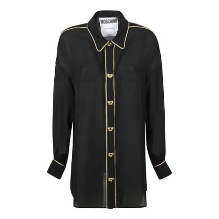 Moschino, Shirt Czarny, Kobieta, Rozmiar: S