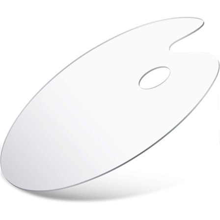 Klar malingspalette ovalformet malingspalette (40 x 30 cm)