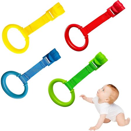 4 stk Krybbe Pull Ring Baby Assisted Standing Hand Pull Ring Tool Walking Training Tool
