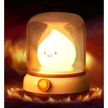 Sød Kerosin Natlampe, Hyggelig Lampe, Genopladelig Natlampe, Bruselampe, Smuk Dekoration, Natlamper til Voksne, Sej Lampe