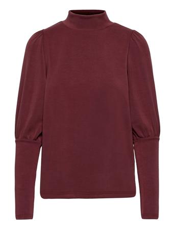 Mwelle Ls Puff Blouse Red My Essential Wardrobe