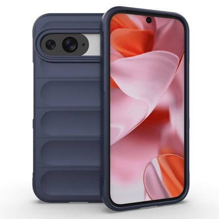 SKALO Google Pixel 9/9 Pro Rugged Bumpers TPU-Skal - Mörkblå
