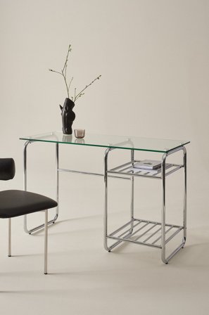 Jotex - Skrivebord 50x120 Cm Krom/glass - WALLE - Kjøp Skrivebord hos Jotex