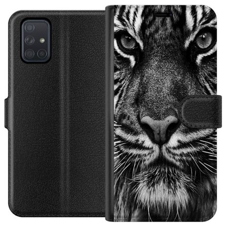 Kompatibelt Plånboksfodral till Samsung Samsung Galaxy A71 Tiger