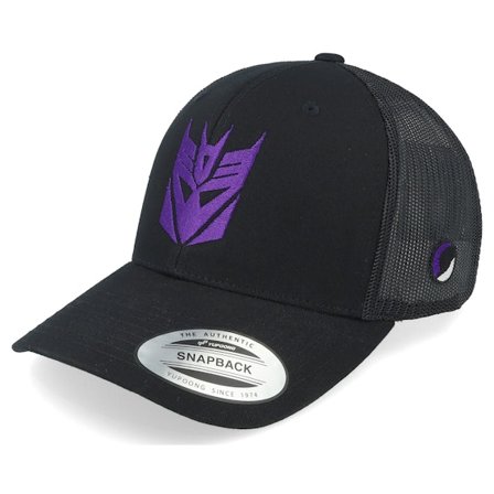 Transformers - Zwart trucker Cap - Decepticons Logo Black Trucker @ Hatstore