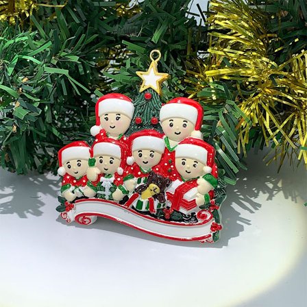 2024 Personlige Juleornamenter Tilpassede Juletreornamenter med Familieperson 2 Navn 3D Juleornamenter Gaver