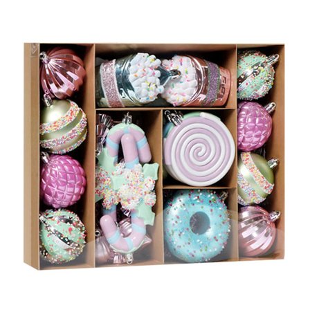 joulu macaron jäätelö munkki muodot pallo koriste joulu puu riippuvaiset riipukset