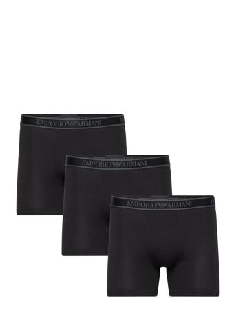 Men's Knit 3-Pack Boxer Boksershorts Svart Emporio Armani*Betinget Tilbud