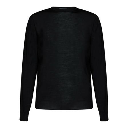 Drumohr, Round-neck Knitwear Zwart, Heren, Maat:M