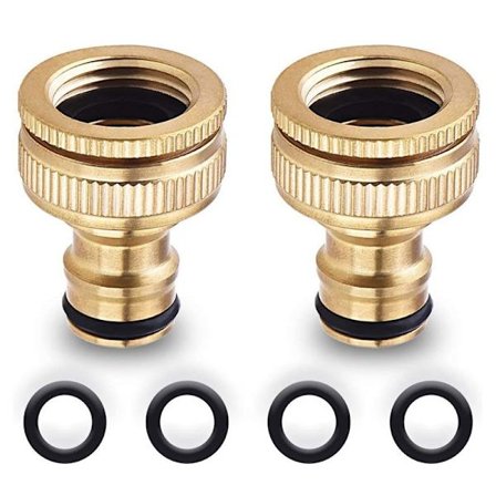 2 pakin puutarhaletkun hana-adapteri - 3/4 tuumaa ja 1/2 tuumaa 2-in-1 Br