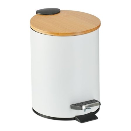 Avfallsbehållare för badrum 3 liter med bambulock