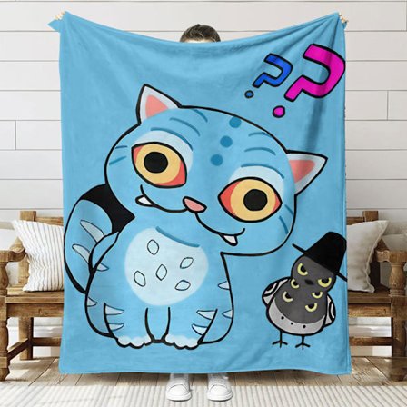 Huntrix K-Pop Printet Tæppe | Flannel Plaid til Sofa & Seng (Anime Tema)