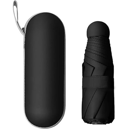 6 Rib Folding Pocket Umbrella Windproof Mini Umbrella With Capsu