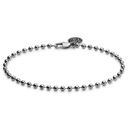 Essentials | 3 mm Silver-Tone Ball Chain Bracelet for Men - Steel bracelets