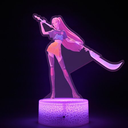 K-POP KPOP Demon Hunters filmperiferi med trykt fjernbetjening 16-farvet natlampe