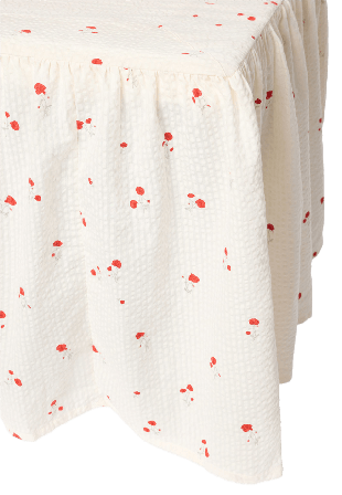 Garbo&Friends Poppy Seersucker Bed Skirt 180x200X53 cm Sängkläder Unisex Beige