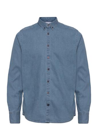 Johan Denim Shirt Skjorte Casual Blå Kronstadt