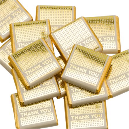 Chokolade Firkanter Thank You Guld