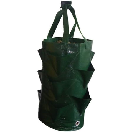 (Grøn) 3 Gallon og 10 Plastik Klud 1 Pakke Hængende Dyrkningsposer S