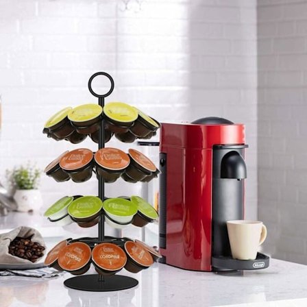 Kapselhållare Förvaring Kaffekapselhållare Kompatibel med 36 Kapslar Kan Rotera 360 Grader ODIPIE