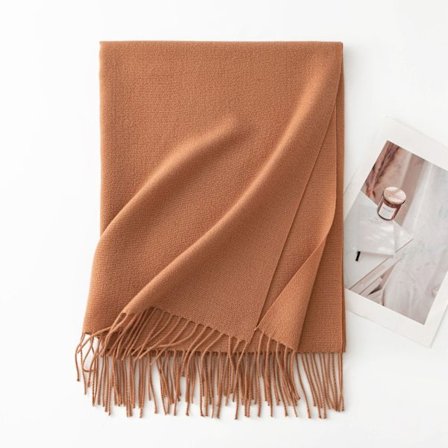 Ny scarf för höst och vinter, koreansk stil, mångsidig damscarf i imitation cashmere, enfärgad varm scarf, sjal