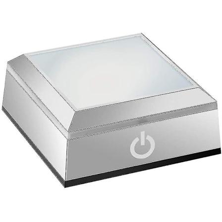 LED-lysbase for krystall 3D glasskunst fargerik opplyst firkantet stativdisplayplate flat