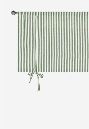 Cellbes of Sweden - Vævet, stribet liftgardin i grøn / hvid / stribet i størrelse 80 x 100 cm