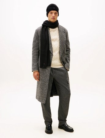 Tommy Hilfiger Th Flag Beanie & Scarf Gp - Black - ONE SIZE