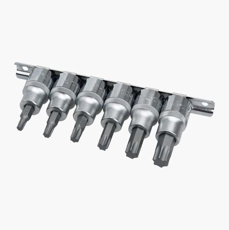 Biltema - Bitspipesett 1/2" Torx lang 6 stk.