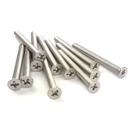 Maskinskruer i rustfritt stål 304 med senket hode (M4*35) x10