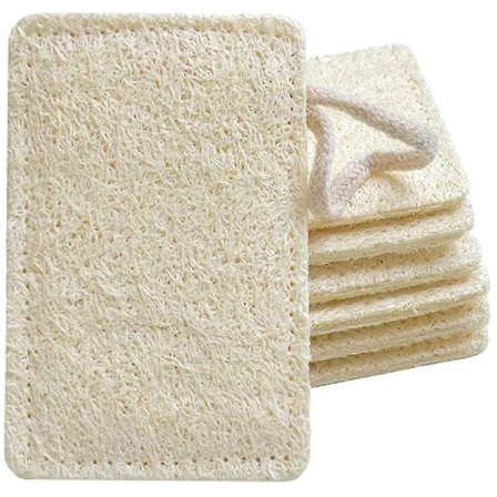 7 stk Naturlige Opvaskesvampe Loofah Genanvendelige Klud