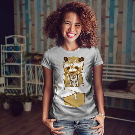 Panda Human Cool Dam Grå-skjorta