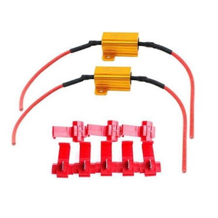 2 kpl 25W 6 ohmin kuormavastus Canbus välkymisenestodekooderi päiväajovaloille LED-polttimoille peruutusvaloille suuntavilkuille sumuvaloille