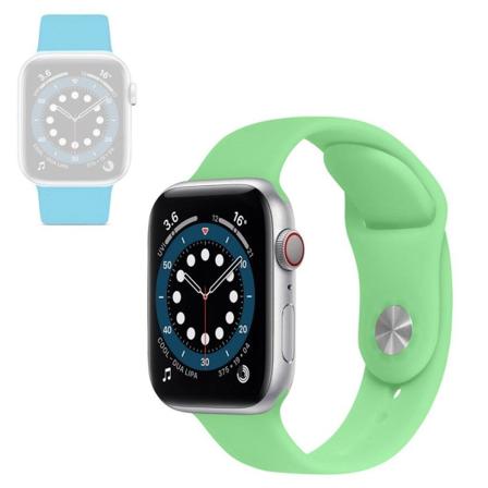 Apple Watch 40mm värinvaihtuva silikonikellon hihna - Sinisestä Vihreään Multicolor