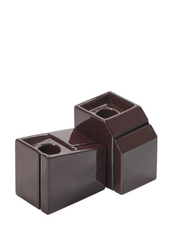 Serax Candle Holder Burgundy Silos Set/2 - Red - ONE SIZE