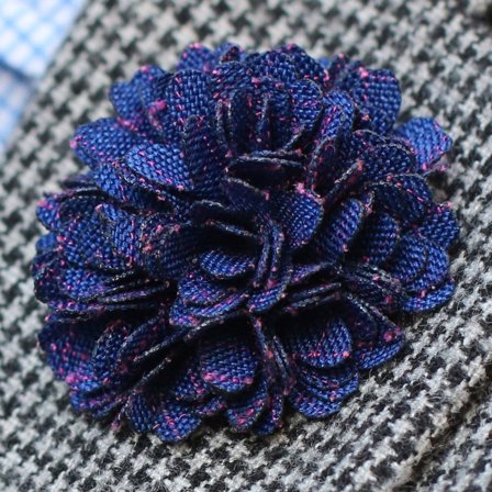 Flor de Lapela Azul Real para homens - Flores de lapela