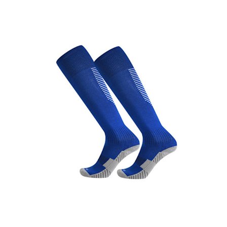 1 par barnsportstrumpor fotbollsstrumpor halkfria fotbollsstrumpor andningsbara strumpor One Size (blå)